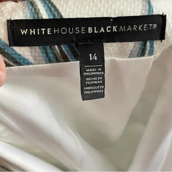 WHITE HOUSE BLACK MARKET Women Pencil Skirt Leaf size 10 career business mature - Picture 4 of 5